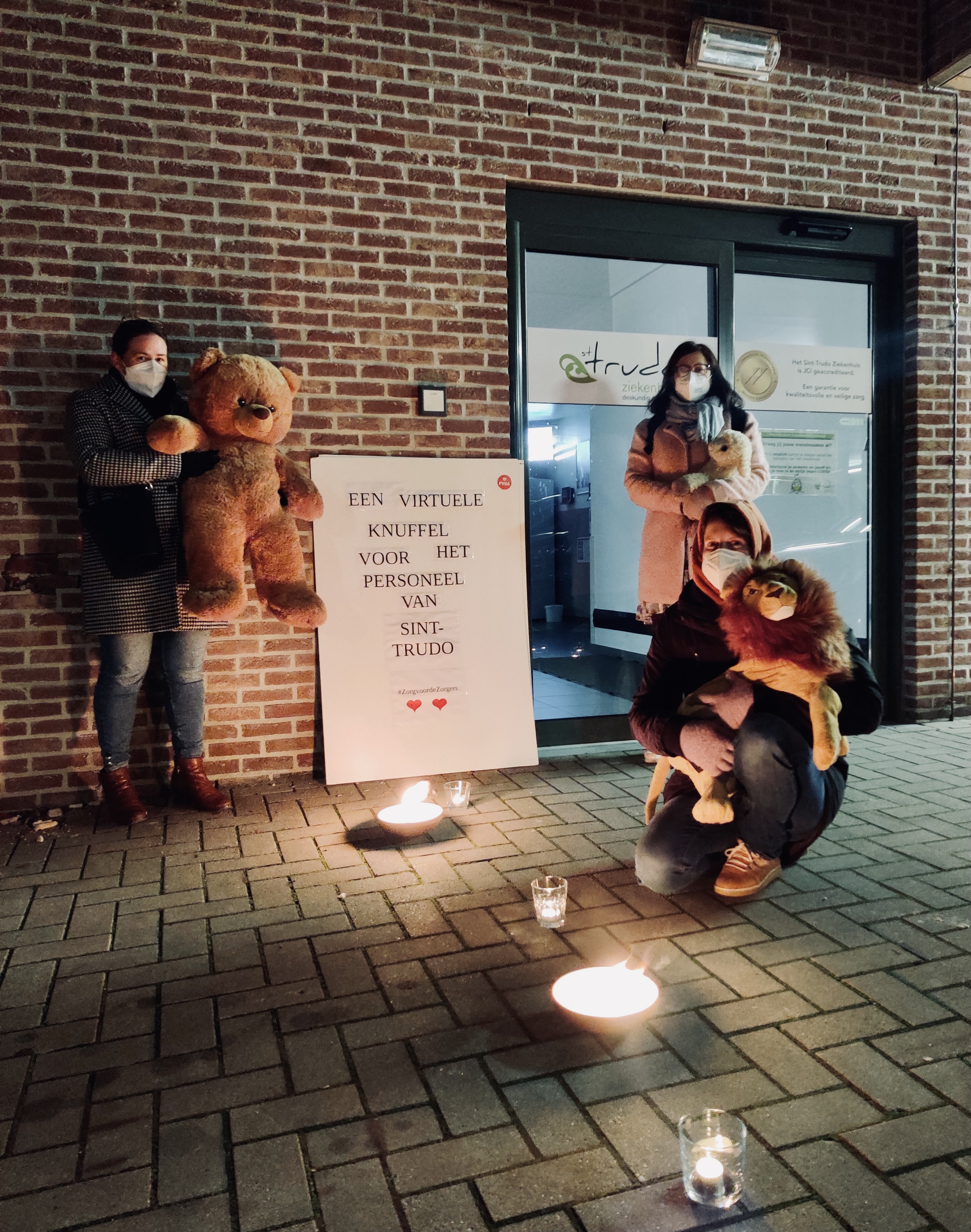 PVDA Limburg brengt virtuele knuffels naar personeel Sint-Trudoziekenhuis
